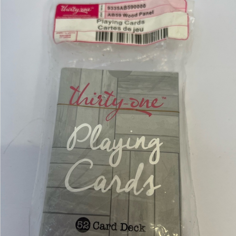Thirty One Playing Cards Wood Panel 52 Card Deck New In Package Retired